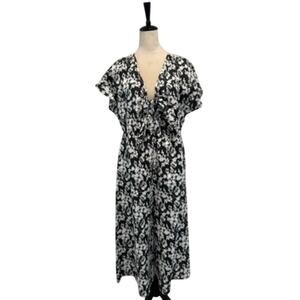 Hutch – Women’s Floral V-Neck Tie Romper, Size L